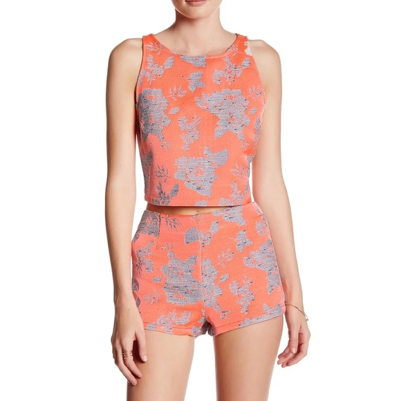 HP💓 BB Dakota Orange Creamsicle Jacquard Shorts - Picture 2 of 3